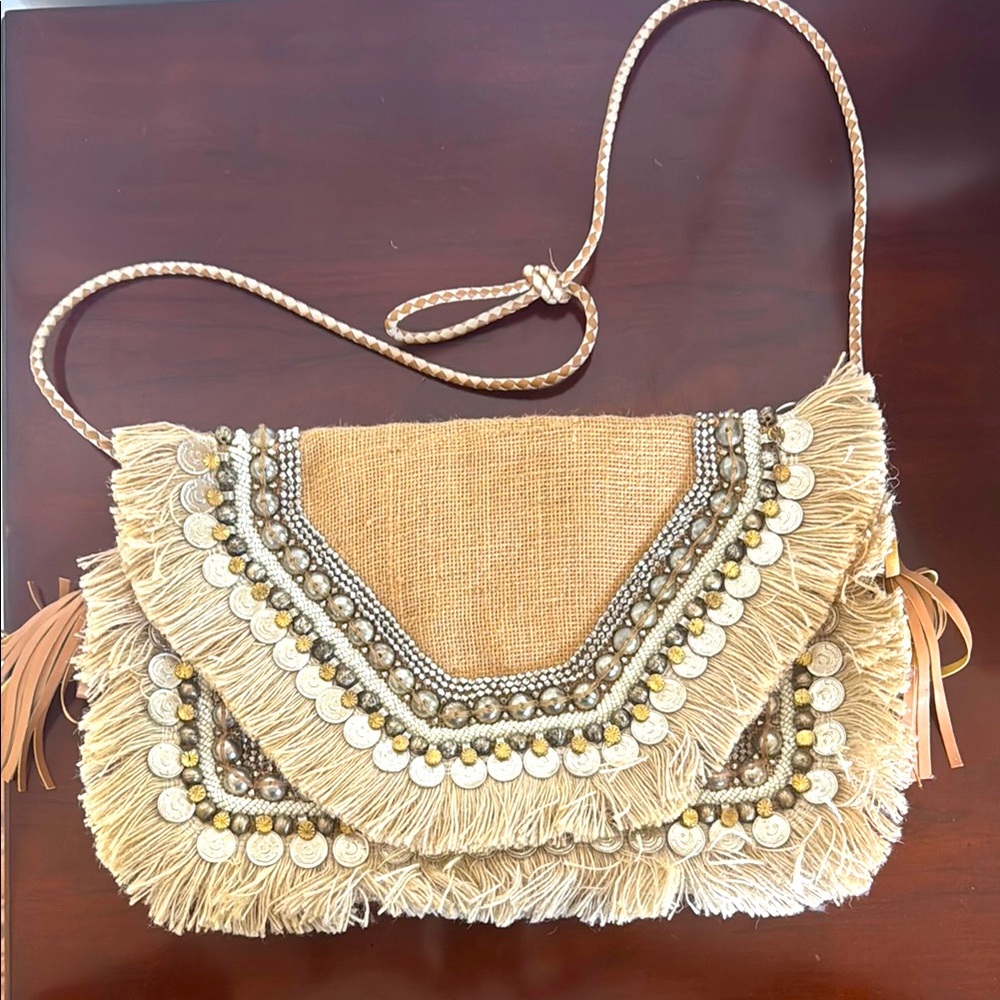 Shashi - Boho Leela Clutch - Natural